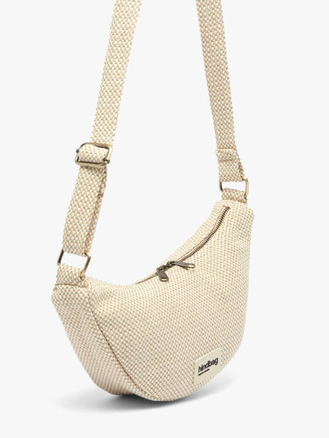 Sac Bandoulière Tressage Coton Hindbag Beige tressage TS vue secondaire 1