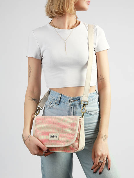 Shoulder Bag Tressage Cotton Hindbag Pink tressage TS other view 1