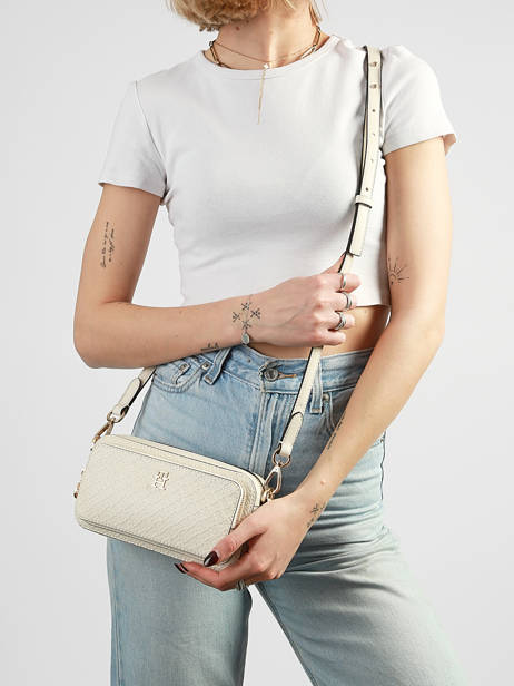 Sac Bandoulière Th Daily Polyester Tommy hilfiger Blanc th daily AW18414 vue secondaire 1