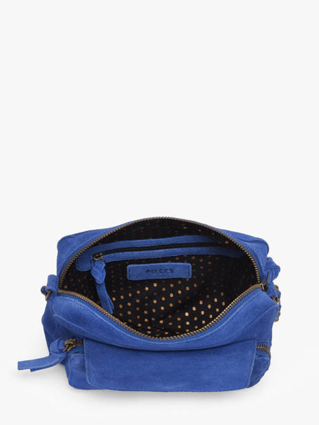 Leather Crossbody Bag Naina Pieces Blue naina 17100639 other view 3