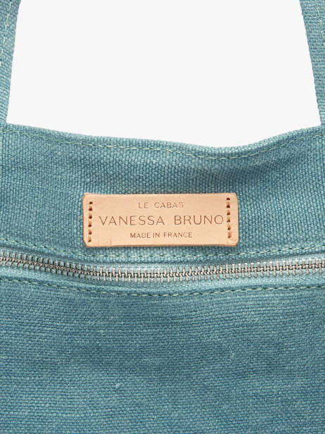 Large Le Cabas Tote Bag Linnen Sequins Vanessa bruno Blue cabas lin 31V40315 other view 2