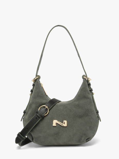 Suede Leather Sam Crossbody Bag Nathan baume Green vogue 4