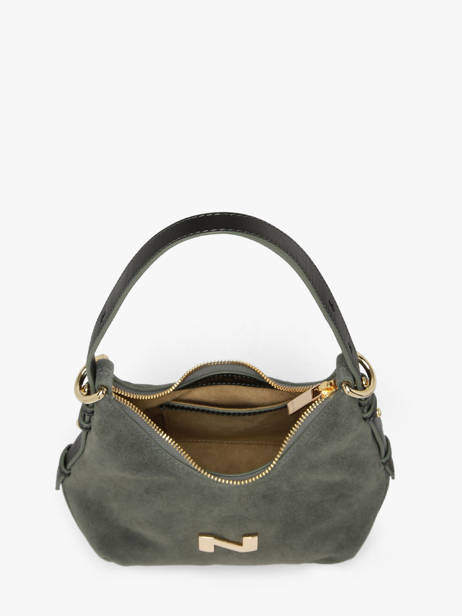 Suede Leather Sam Crossbody Bag Nathan baume Green vogue 4 other view 4
