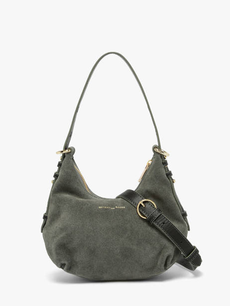 Suede Leather Sam Crossbody Bag Nathan baume Green vogue 4 other view 5