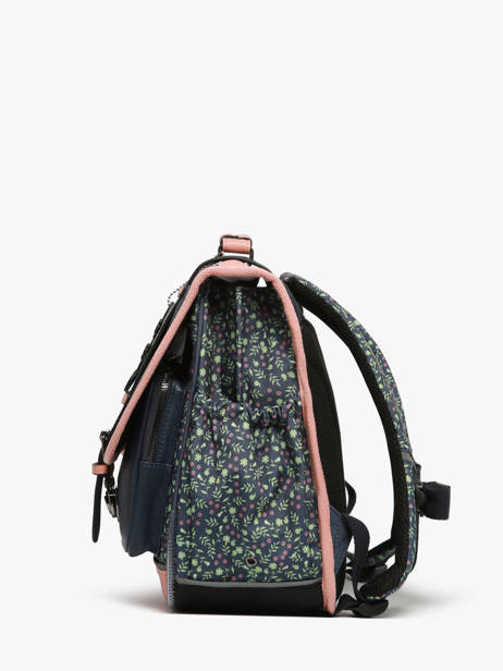 Wheeled Schoolbag 2 Compartments Cameleon Blue vintage fantasy PBVGCA38 other view 2