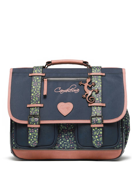 Wheeled Schoolbag 2 Compartments Cameleon Blue vintage fantasy PBVGCA38 other view 7