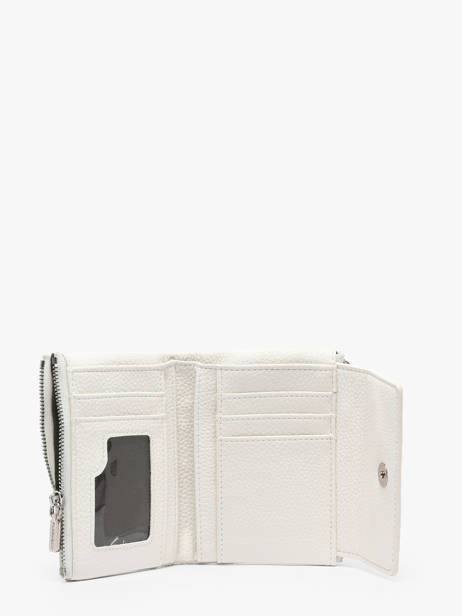 Coin Purse With Card Holder Grained Miniprix White grained F5019 other view 1