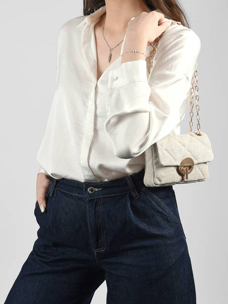 Sac Bandoulière Moon Lin Vanessa bruno Beige moon 70V40326 vue secondaire 1