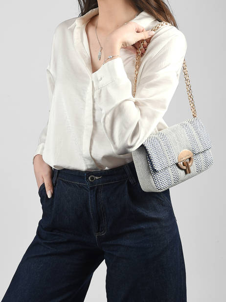 Sac Bandoulière Moyen Moon Tressé Vanessa bruno Bleu moon 7V40533 vue secondaire 1