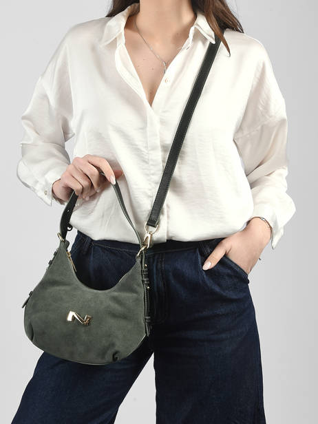 Suede Leather Sam Crossbody Bag Nathan baume Green vogue 4 other view 1