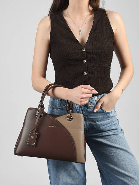 Sac Porté Main Saffiano Gallantry Marron saffiano M9431 vue secondaire 1