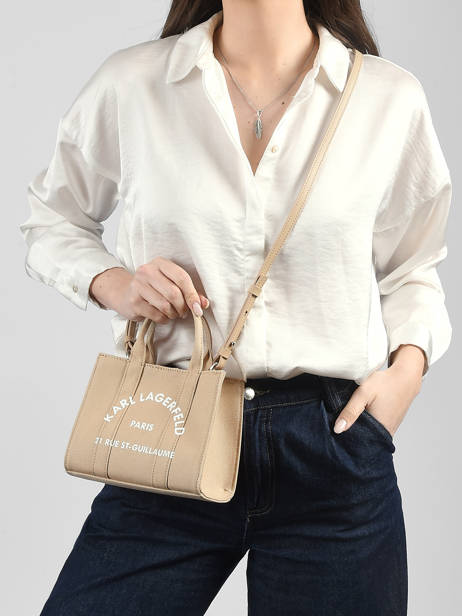 Sac Bandoulière Rsg Coton Karl lagerfeld Beige rsg A1W50118 vue secondaire 1