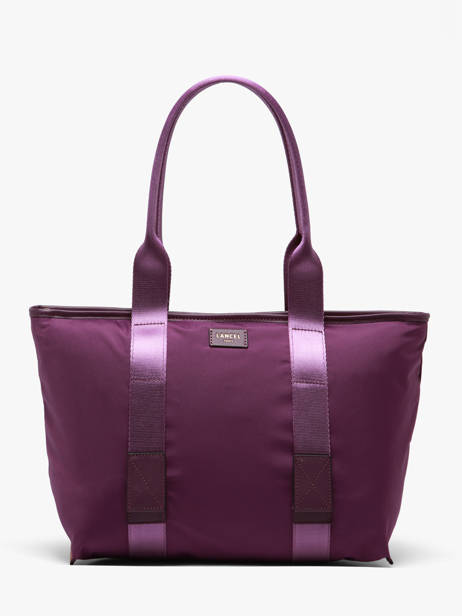 Sac Cabas Zipp� M Mistral Rollable Nylon Et Cuir Lancel Violet mistral A13995