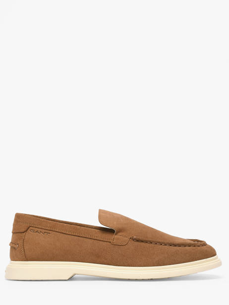Moccasins In Leather Gant Brown men BOERG146