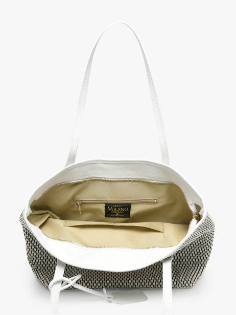 Sac Porté épaule Raphia Milano Blanc raphia RA260201 vue secondaire 3