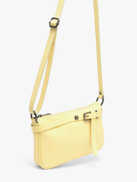 Shoulder Bag Caviar Leather Milano Yellow caviar G1421N other view 2