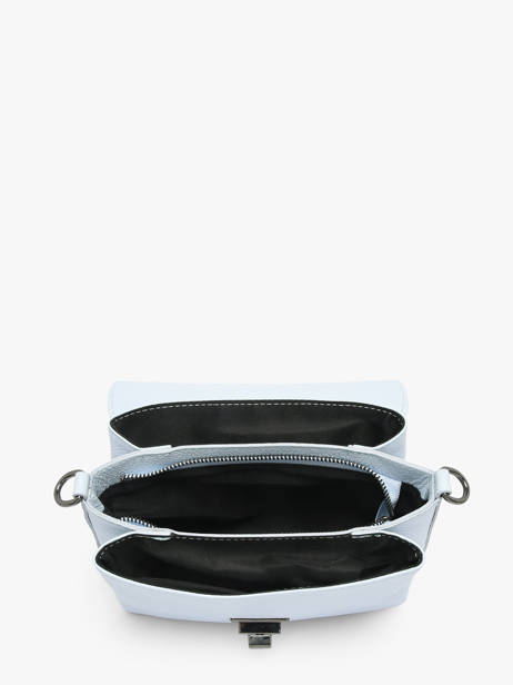Sac Bandoulière Caviar Cuir Milano Bleu caviar CA24061 vue secondaire 3