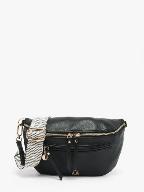 Belt Bag Lulu castagnette Black zip YSALINE2
