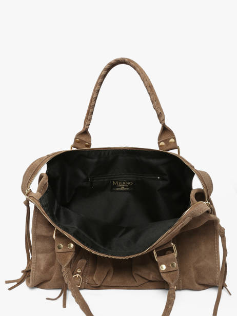 Sac Porté épaule A4 Velvet Milano Marron velvet VE24095O vue secondaire 2