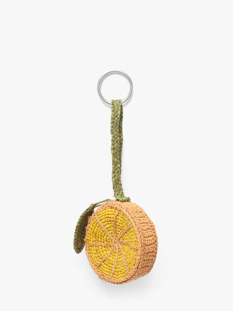 Raffia Bag Charm Summer Fruit Le voyage en panier Yellow l'atelier du crochet AM830