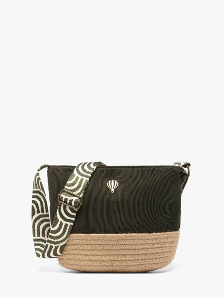 Sac Bandoulière Tissee Polyester Le voyage en panier Vert tissee PM924