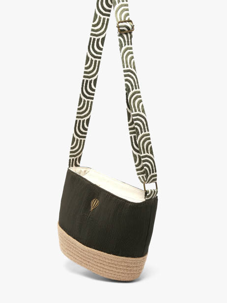 Sac Bandoulière Tissee Polyester Le voyage en panier Vert tissee PM924 vue secondaire 1