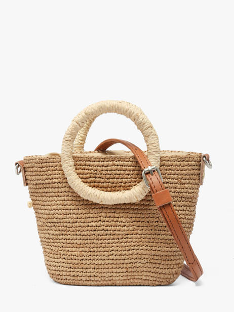 Satchel L'atelier Du Crochet Raphia Le voyage en panier Beige l'atelier du crochet AM831 other view 4