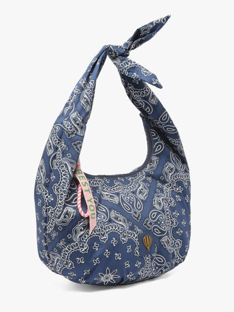 Sac Porté épaule Bandana Coton Le voyage en panier Bleu bandana PM970 vue secondaire 1