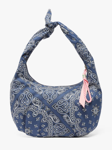 Sac Porté épaule Bandana Coton Le voyage en panier Bleu bandana PM970 vue secondaire 3