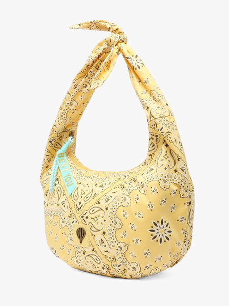 Sac Porté épaule Bandana Coton Le voyage en panier Jaune bandana PM970 vue secondaire 1