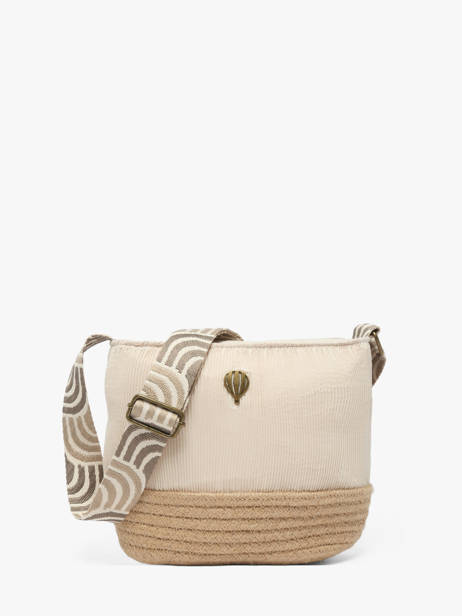 Sac Bandoulière Tissee Polyester Le voyage en panier Beige tissee PM924