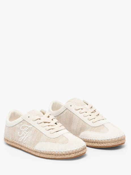 Espadrilles In Leather Tommy hilfiger Beige women 91080GH other view 1