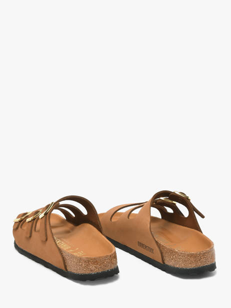 Slippers In Leather Birkenstock Brown women 1031867 other view 2