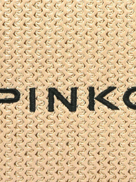 Trousse Pinko Beige logo shopper 6718A39Y vue secondaire 2