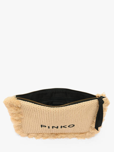 Trousse Pinko Beige logo shopper 6718A39Y vue secondaire 3