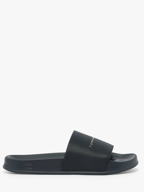 Claquettes En Cuir Tommy hilfiger Bleu men 5799DW5 vue secondaire 3