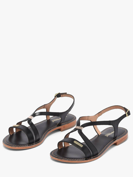 Flip Flops Hamoon In Leather Les tropeziennes Black women HAMOON other view 1