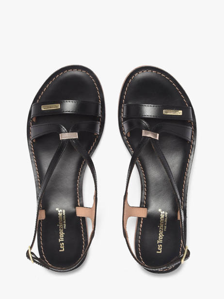 Flip Flops Hamoon In Leather Les tropeziennes Black women HAMOON other view 3