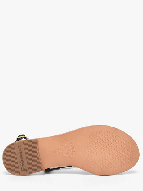 Flip Flops Hamoon In Leather Les tropeziennes Black women HAMOON other view 4
