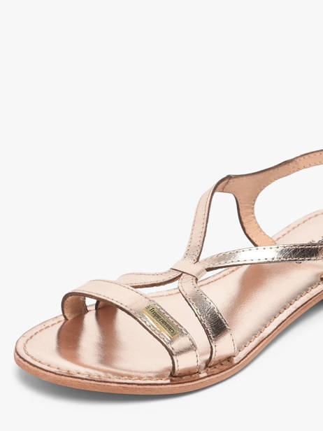 Flip Flops Hamoon In Leather Les tropeziennes Gold accessoires HAMOON other view 2