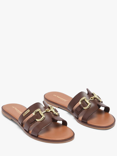 Slippers Hamia In Leather Les tropeziennes Brown women HAMIA other view 1