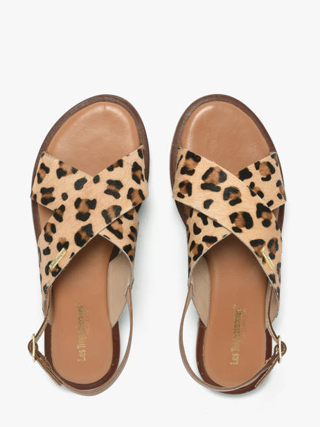 Flip Flops In Leather Les tropeziennes Brown women DOAPO other view 3