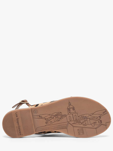 Flip Flops In Leather Les tropeziennes Brown women DOAPO other view 4