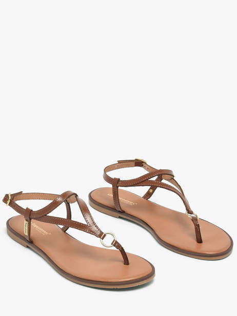 Flip Flops In Leather Les tropeziennes Brown women HATOME other view 1