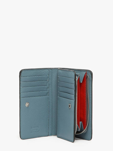Wallet Enveloppe Leather Lancel Blue enveloppe A13710 other view 1