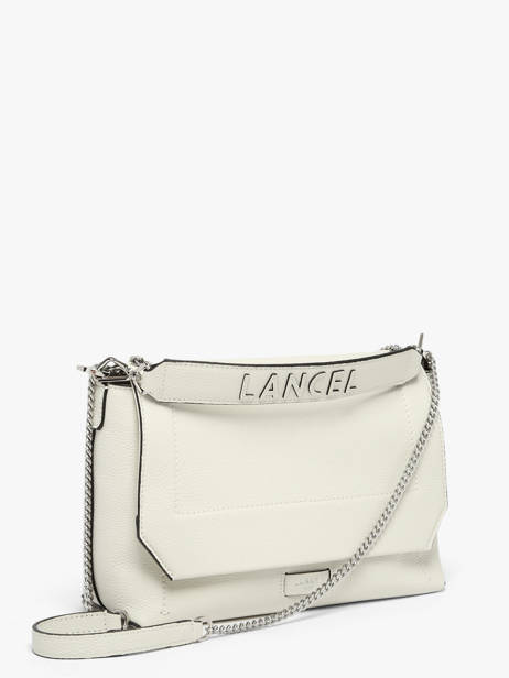 Large Leather Ninon Soft Shoulder Bag Lancel White ninon A13783 other view 3
