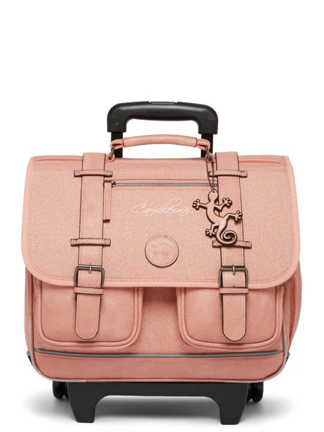 Wheeled Schoolbag 2 Compartments Cameleon Pink vintage color CR38 other view 8