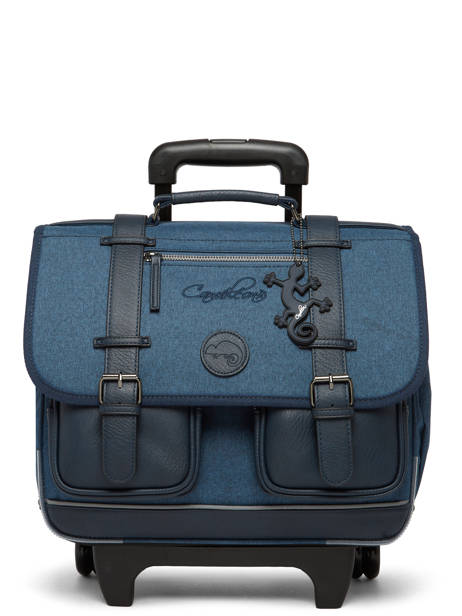 Cartable à Roulettes 2 Compartiments Vintage Color Cameleon Bleu vintage color CR38 vue secondaire 6