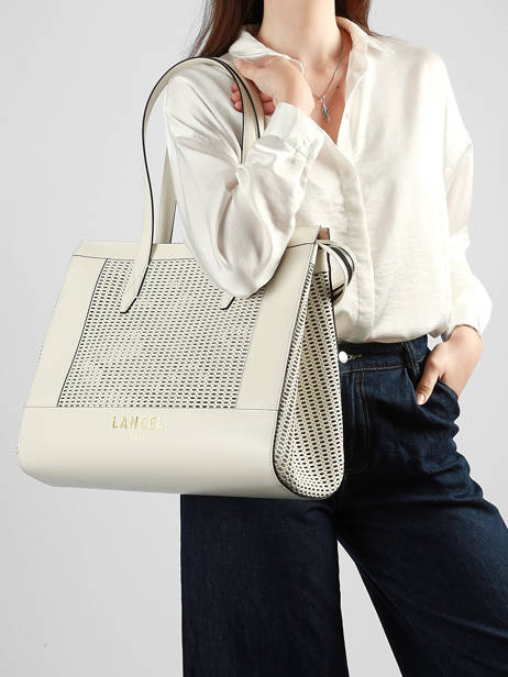 Leather Shoulder Bag Jour Ajouré Lancel White jour A14011 other view 1