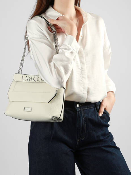 Shoulder Bag Ninon Leather Lancel White ninon A13782 other view 2